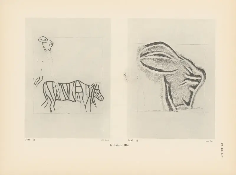 Ekade Ektab die Felsbilder Fezzans Pl.55 av Leo Frobenius