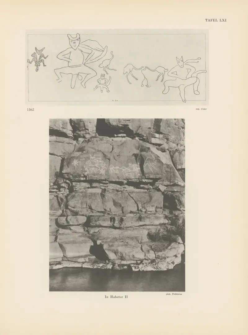 Ekade Ektab die Felsbilder Fezzans Pl.57 av Leo Frobenius