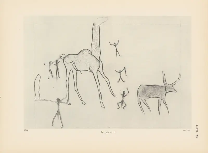 Ekade Ektab die Felsbilder Fezzans Pl.60 av Leo Frobenius