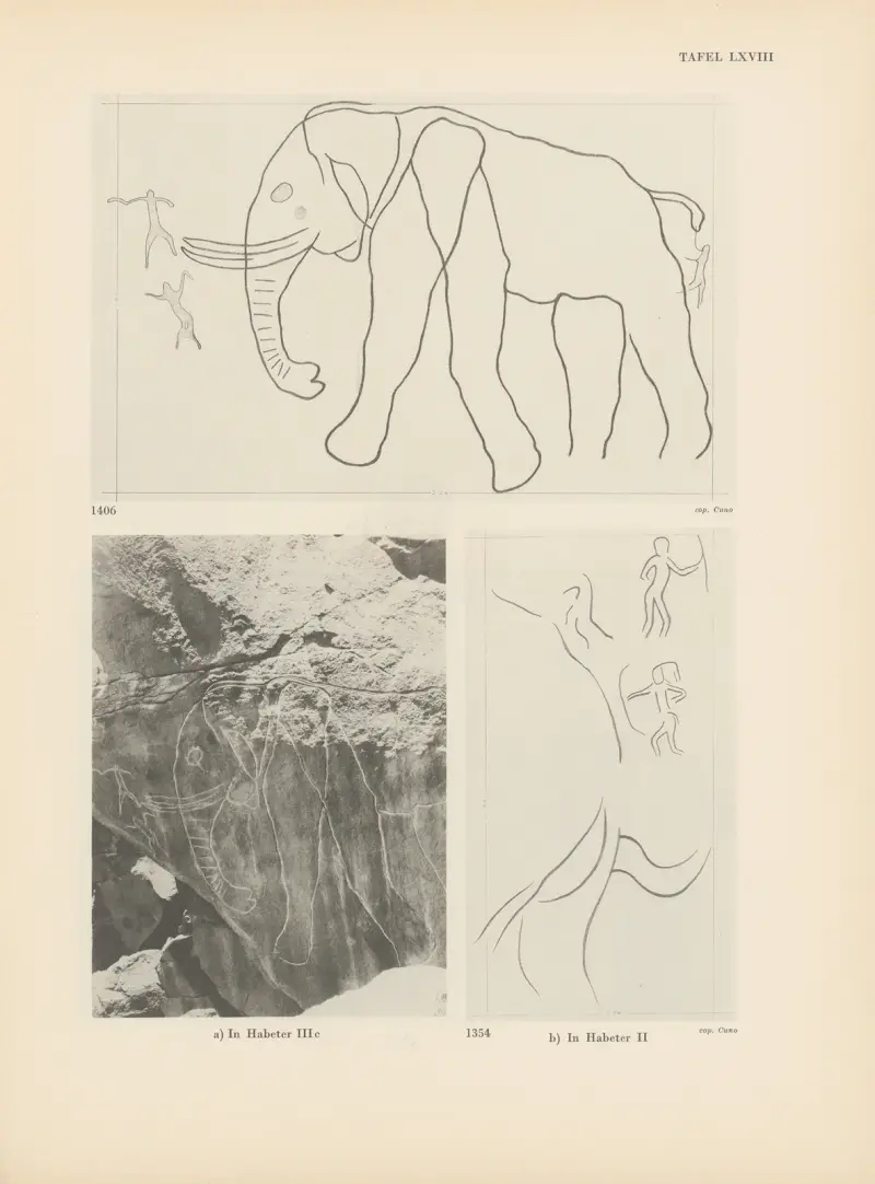 Ekade Ektab die Felsbilder Fezzans Pl.63 av Leo Frobenius