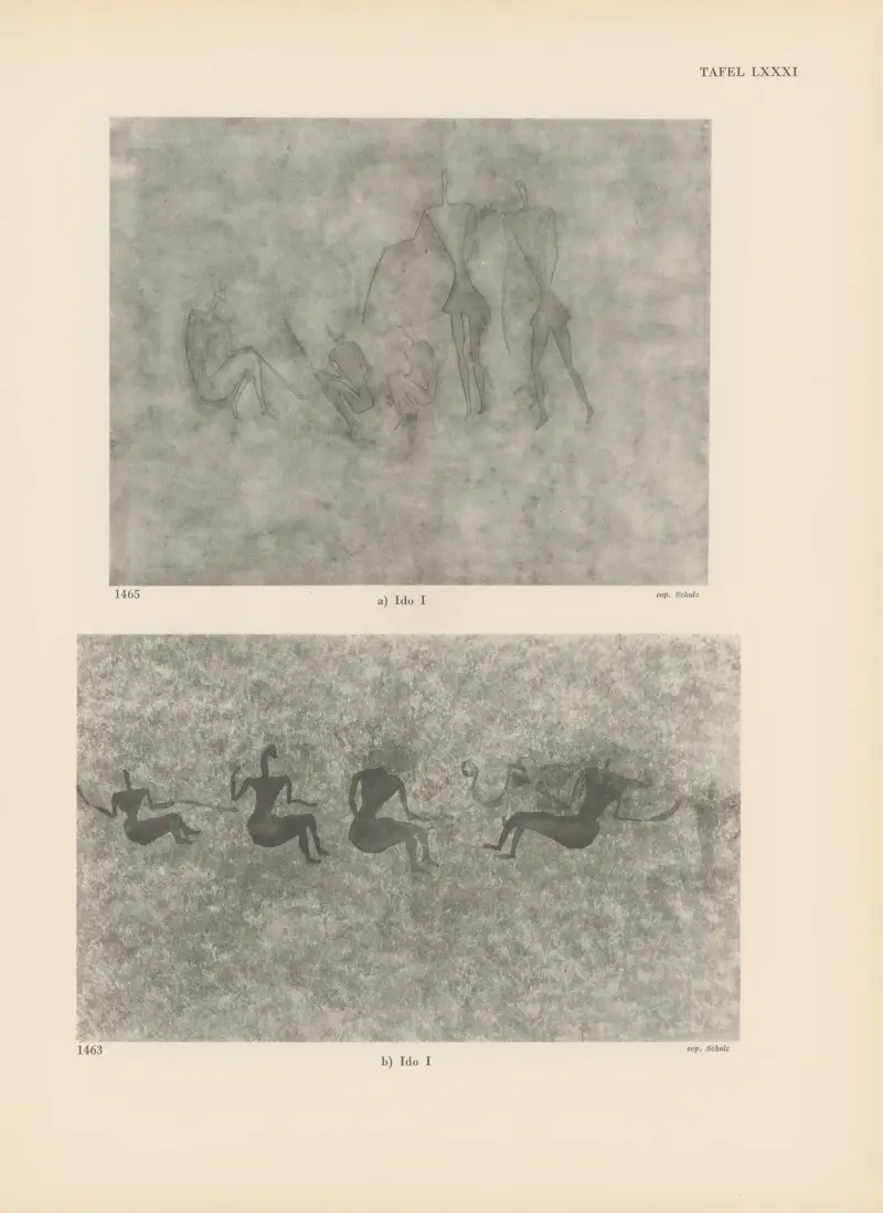 Ekade Ektab die Felsbilder Fezzans Pl.73 av Leo Frobenius