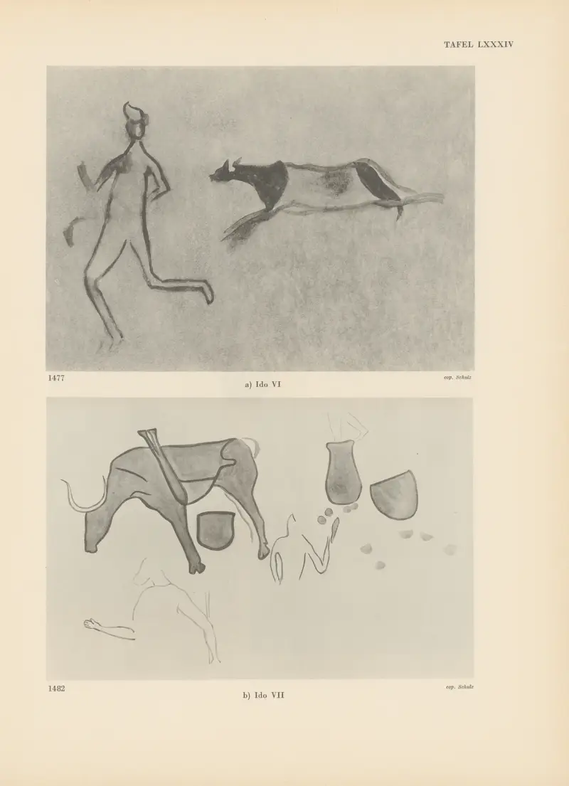 Ekade Ektab die Felsbilder Fezzans Pl.75 av Leo Frobenius