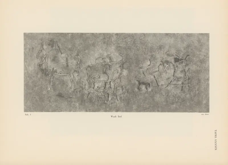 Ekade Ektab die Felsbilder Fezzans Pl.79 av Leo Frobenius