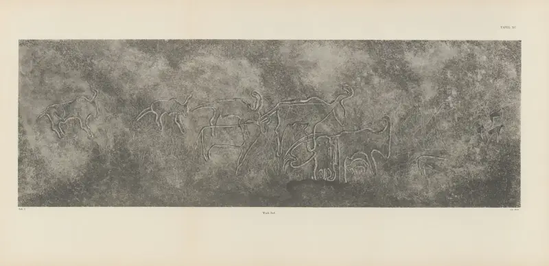Ekade Ektab die Felsbilder Fezzans Pl.80 av Leo Frobenius