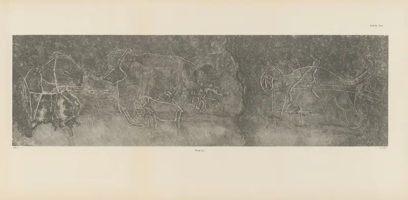 Ekade Ektab die Felsbilder Fezzans Pl.81 av Leo Frobenius