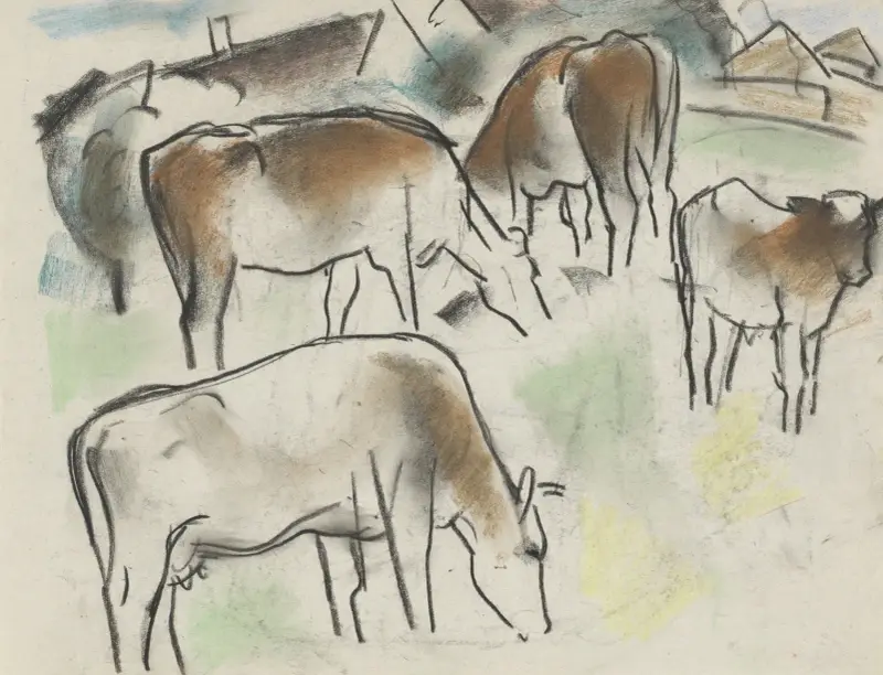 Några kor i ett landskap av Leo Gestel