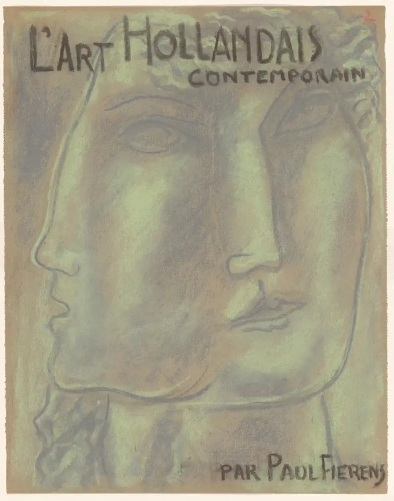 Kubistische Kopie von Paul Fierens' „L'Art Hollandais contemporain“ von Leo Gestel