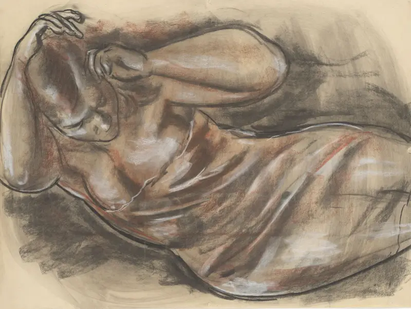 Liggande akt av Leo Gestel