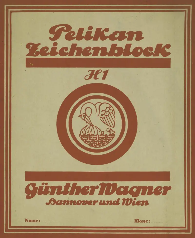 Maandblad Verf en Kunst van P.A. Regnault (ontwerptekening in schetsblok) av Leo Gestel