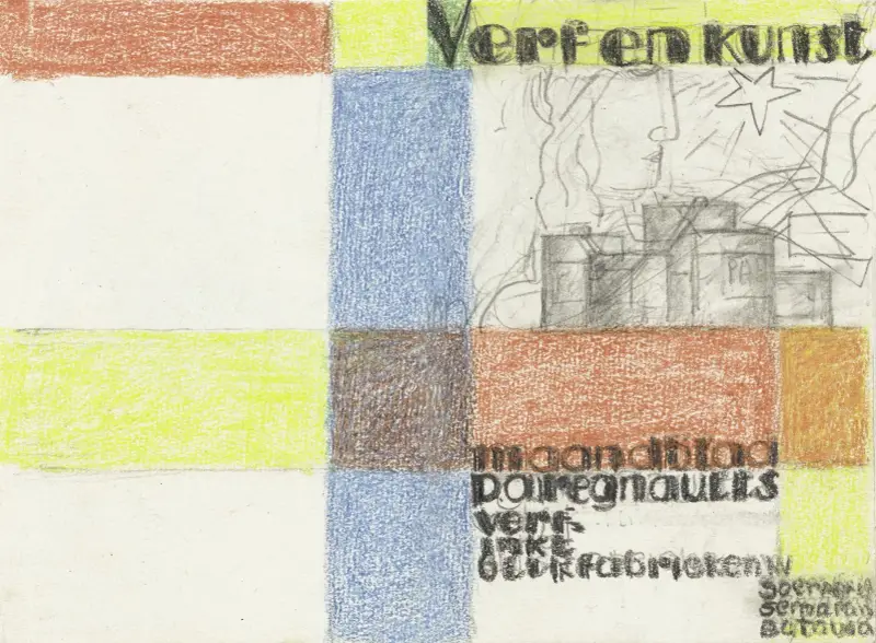 Månadstidningen Verf en Kunst av P.A. Regnault (färgdesign) av Leo Gestel