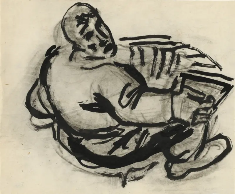 Man med dragspel av Leo Gestel