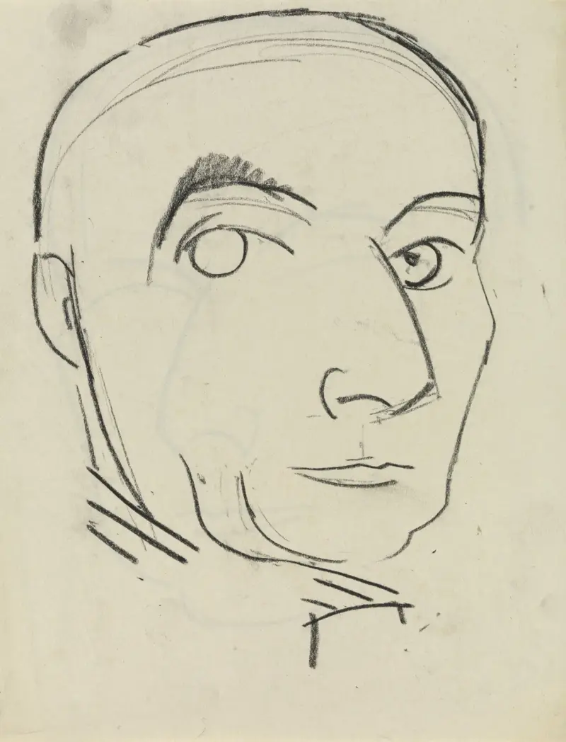 Manskop 2 (Mannenkop 2) av Leo Gestel