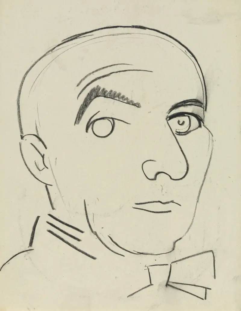 Mannenkop av Leo Gestel