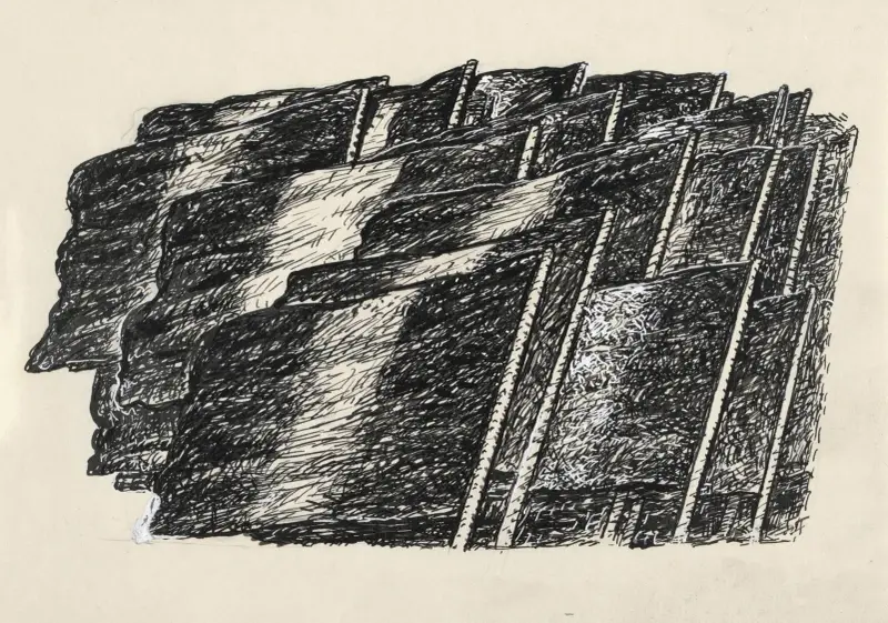 Ontwerp boekillustratie voor Alexander Cohen’s Van Anarchist tot Monarchist; Nationale Vlaggen av Leo Gestel