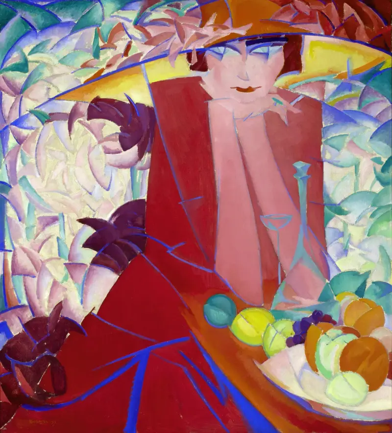 Porträtt av Else Berg (1877–1942) av Leo Gestel