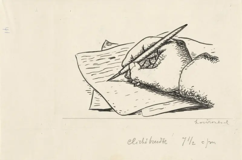 Skrivande hand av Leo Gestel