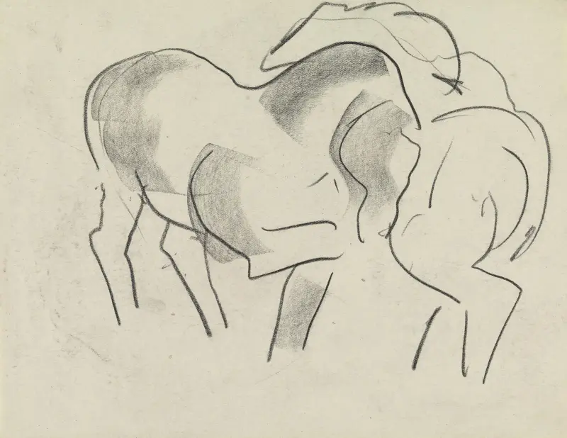 Studieblad med hästar 2 av Leo Gestel