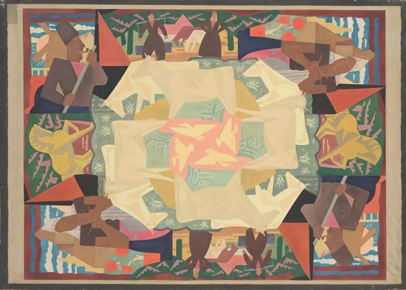 Mattdesign med Holland-motiv av Leo Gestel