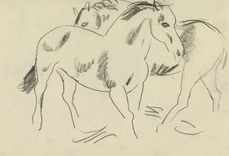 Två hästar av Leo Gestel
