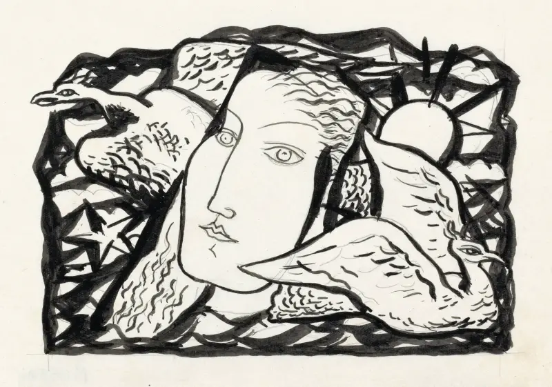 Venusvinjett för boken 'L'art Hollandais contemporain' av Paul Fierens av Leo Gestel