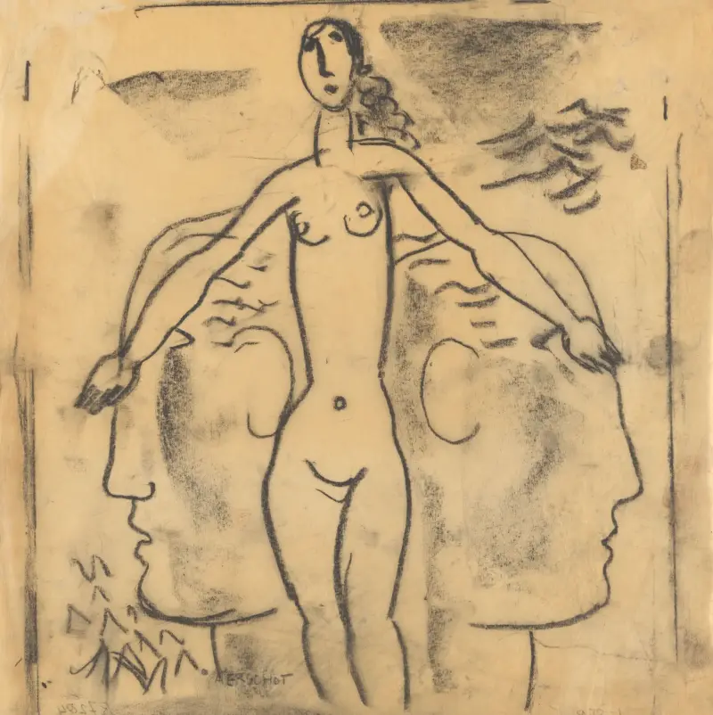 Kvinnlig nakenakt av Leo Gestel