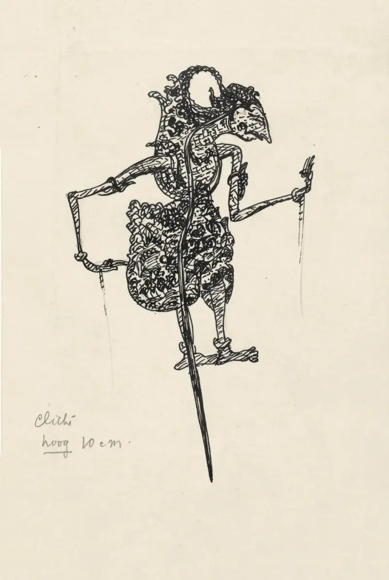 Wajang-Puppe von Leo Gestel