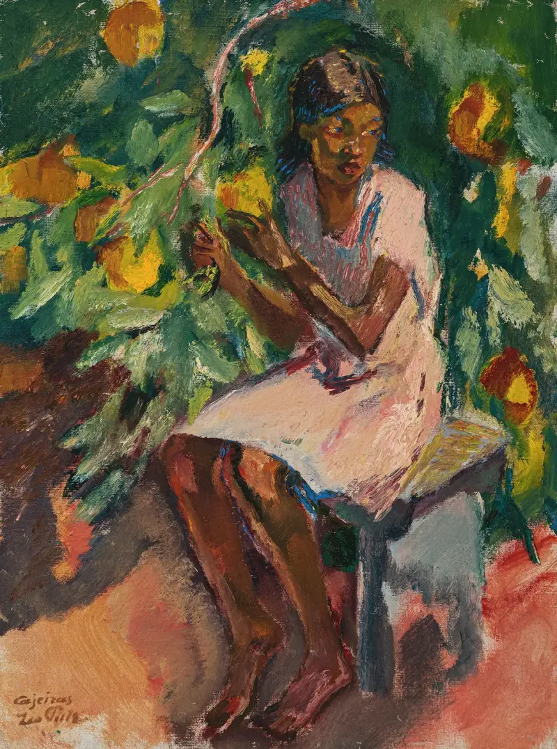 Julia plockar apelsiner av Leo Putz