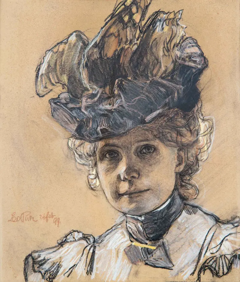 Porträt Gertraud Luberich av Leo Putz