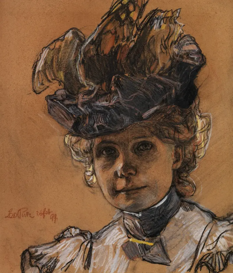 Porträt Gertraud Luberich av Leo Putz