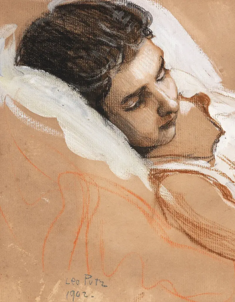 Sovande flicka av Leo Putz