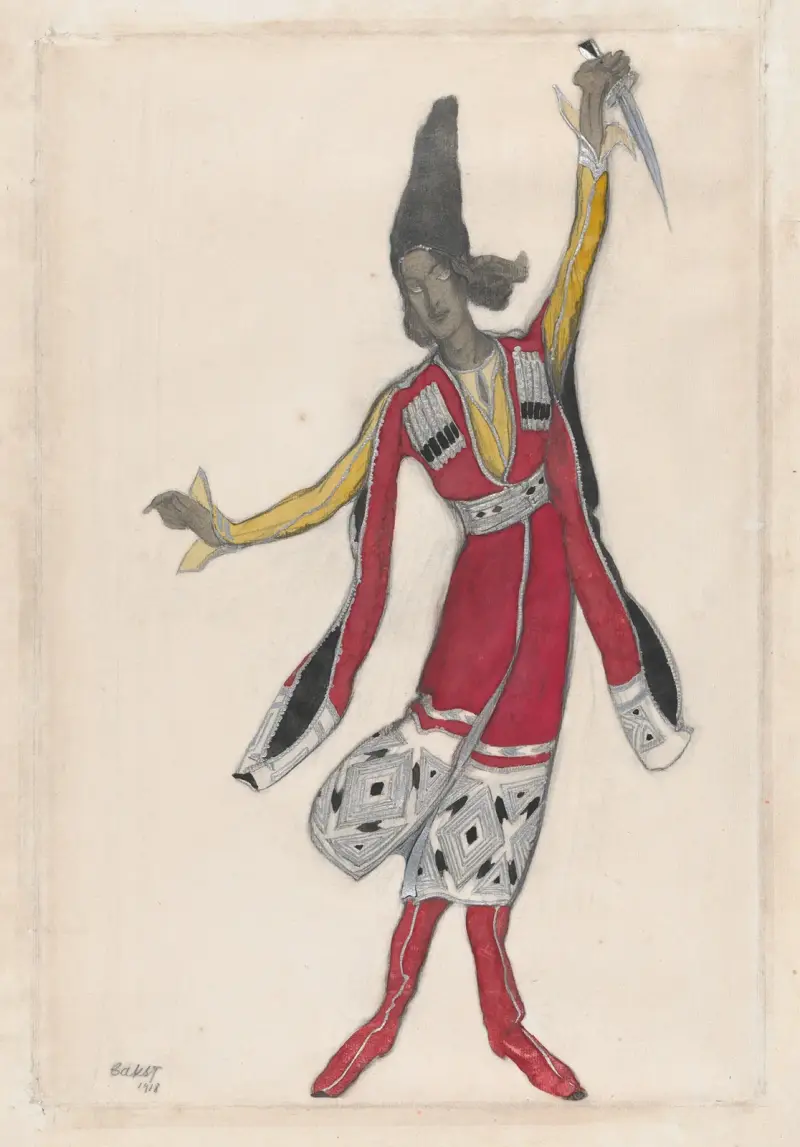 Costume Design for the Ballet ‘Thamar’ av Léon Bakst