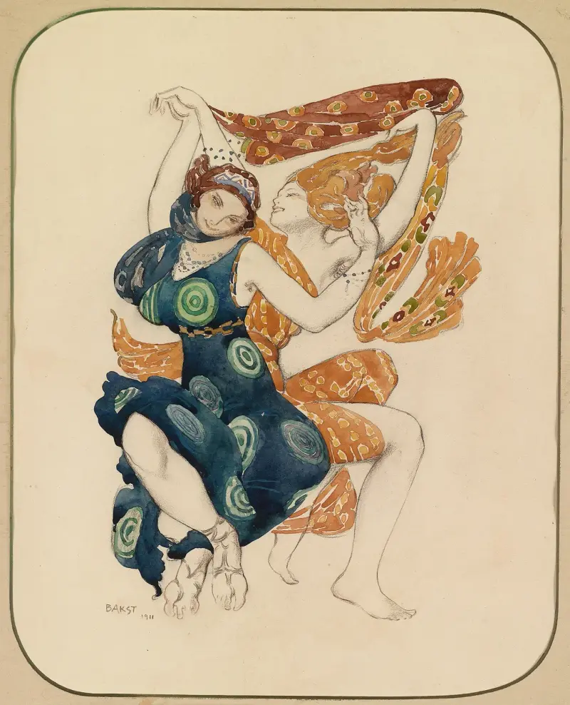 Kostym för Narcisse av Tjerepnin av Léon Bakst