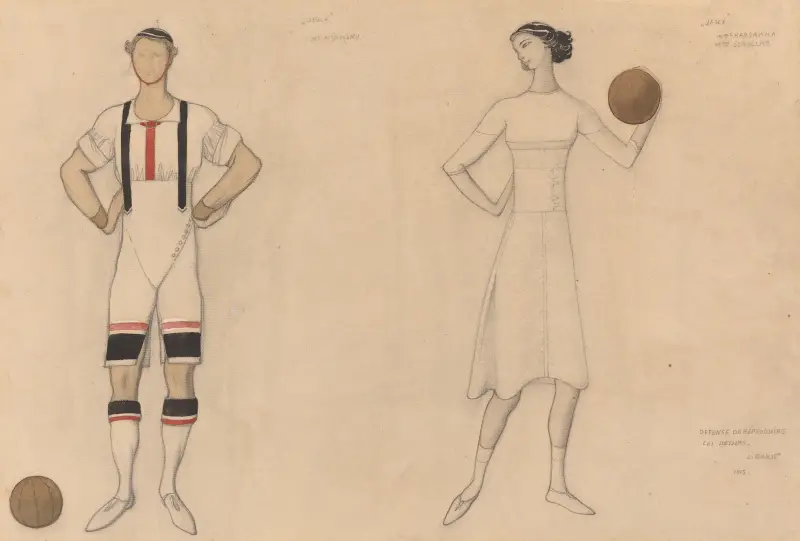 Kostýmní studie k 'Jeux', Léon Bakst