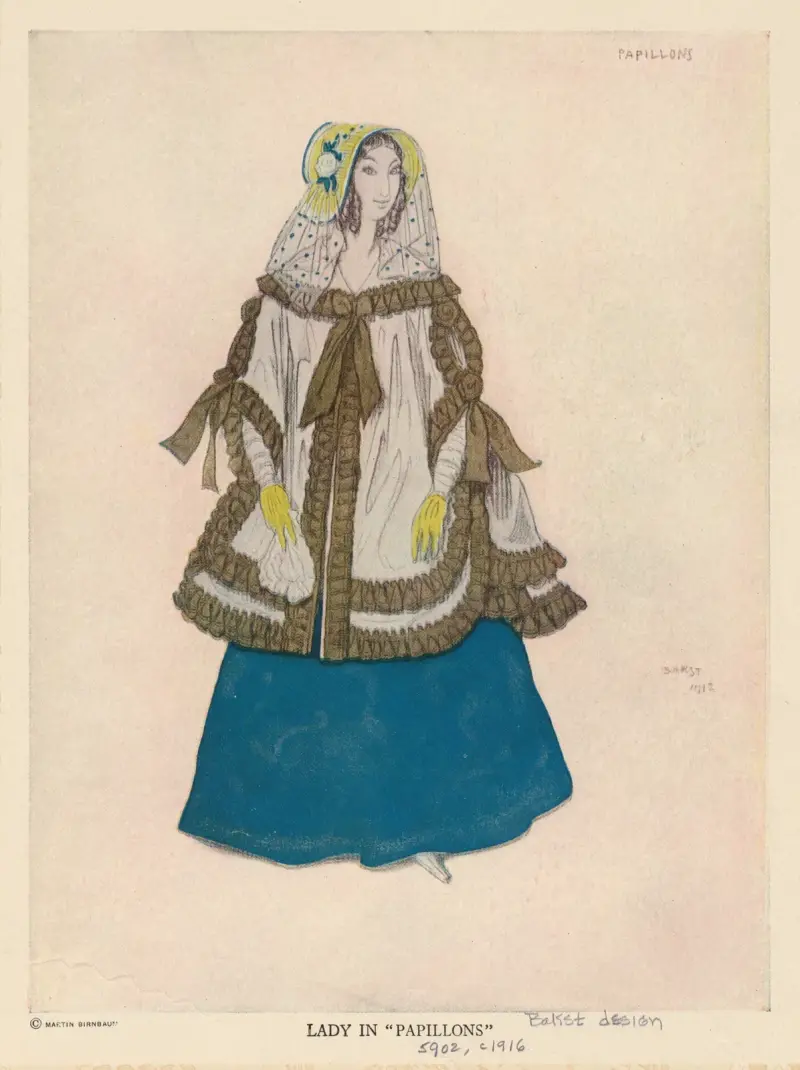 Damen i ”Papillons” av Léon Bakst