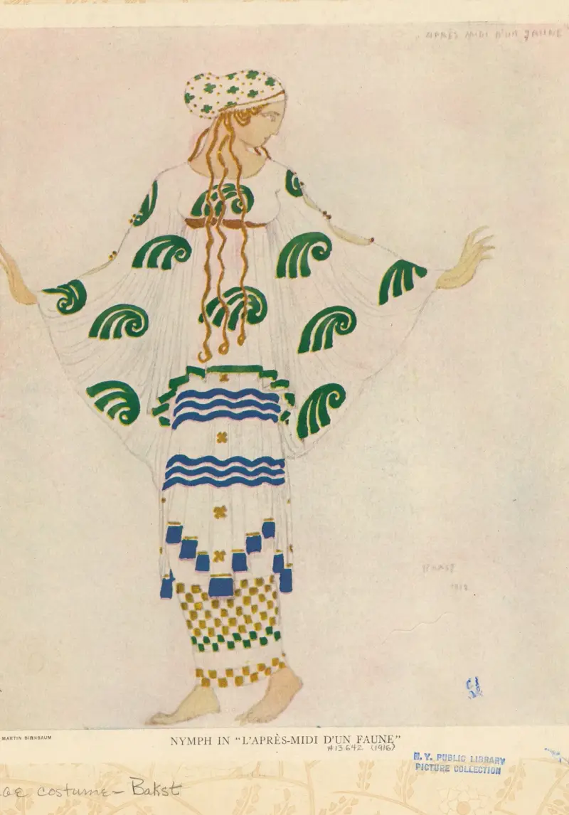 Nymf i 'L'après-midi d'un faune' av Léon Bakst