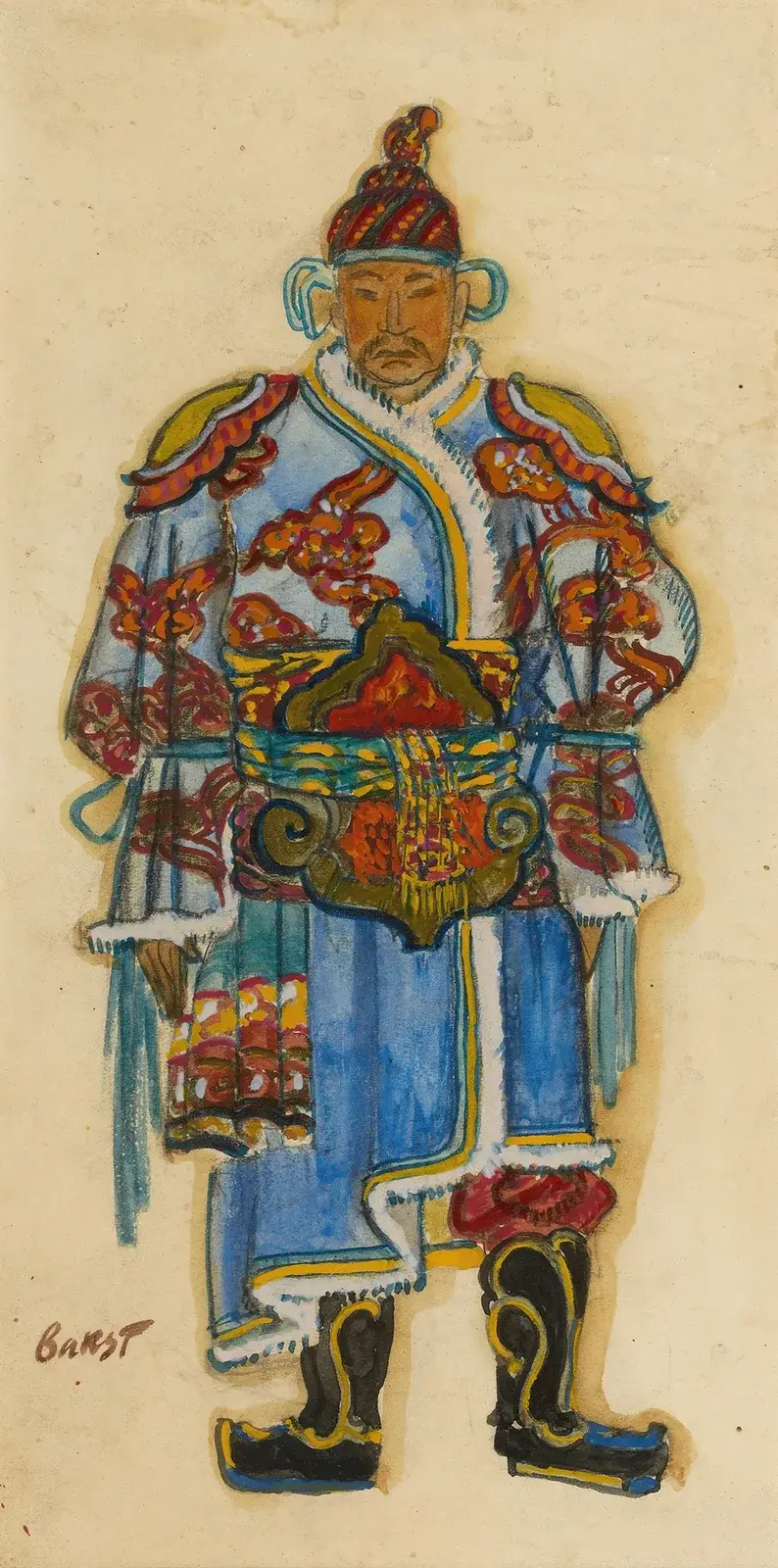 Orientalisches Kostümbild von Léon Bakst