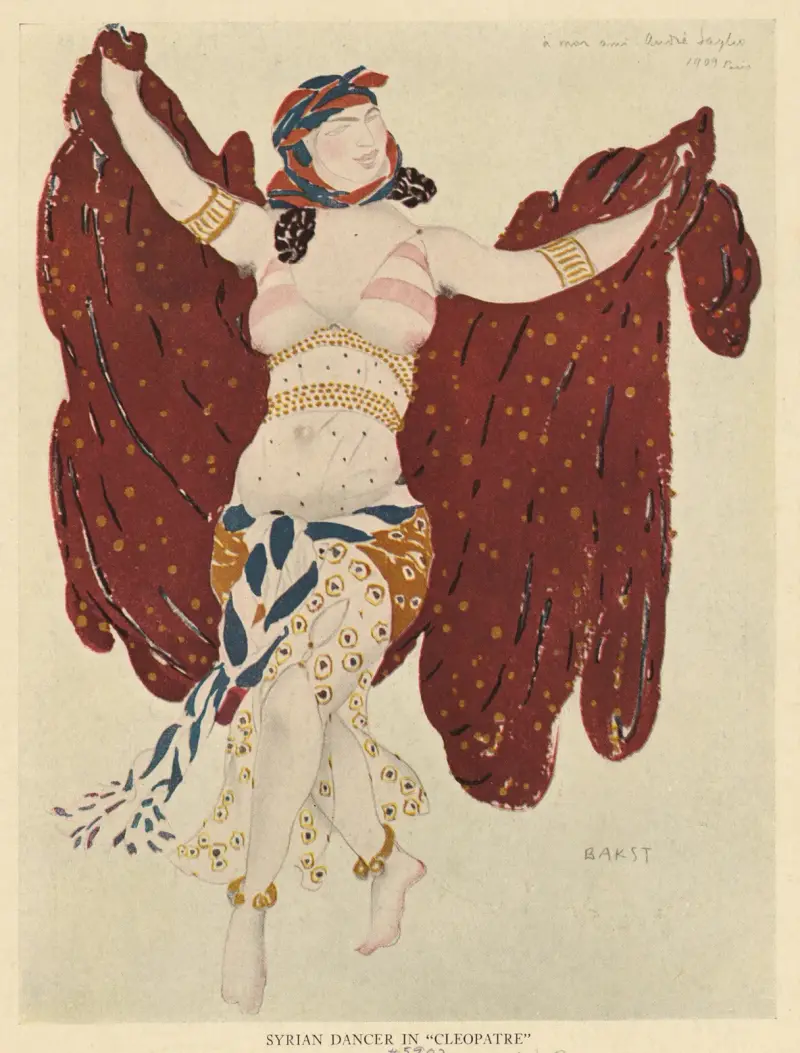 Syrisk dansare i 'Kleopatra' av Léon Bakst