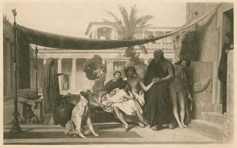 Alcibiades and Aspasia av Jean-Léon Gérôme