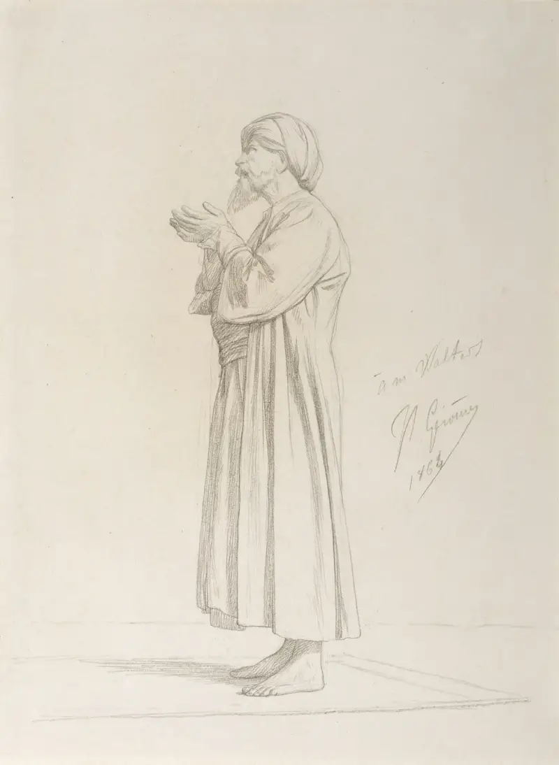 Arab Standing in Prayer von Jean-Léon Gérôme
