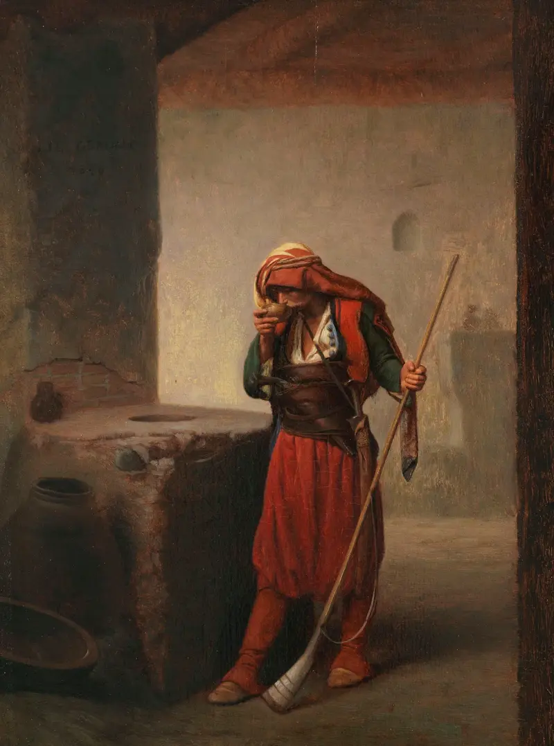 Arnaut som dricker av Jean-Léon Gérôme