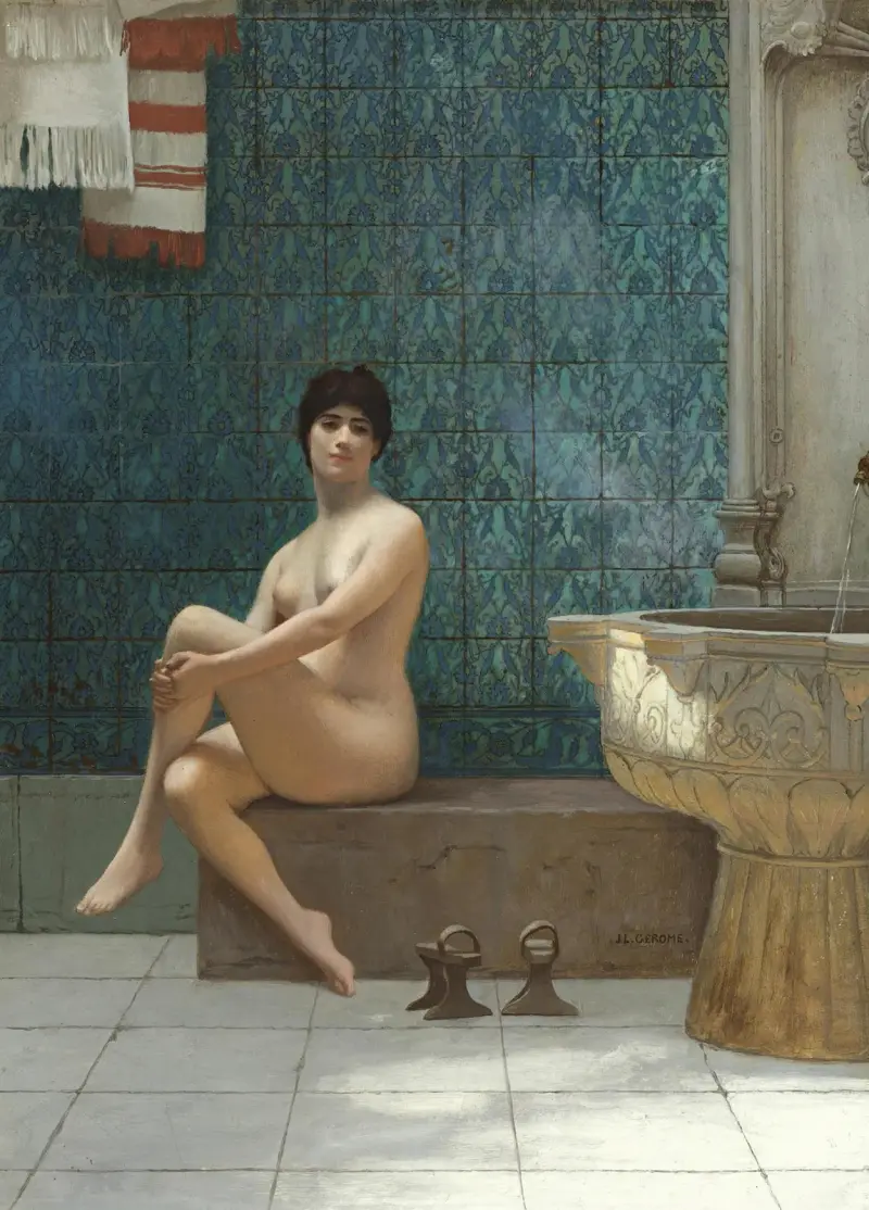 Baigneuse À La Piscine De Brousse av Jean-Léon Gérôme