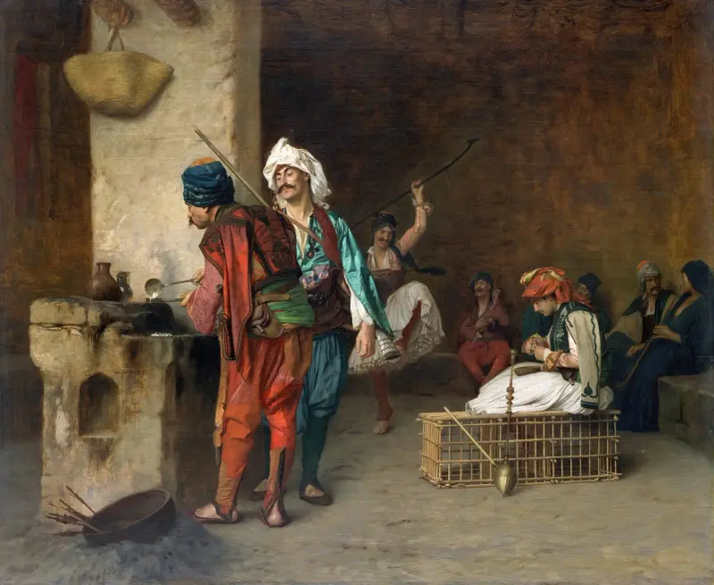 Cafe House-Cairo (Casting Bullets) (1884 or earlier) von Jean-Léon Gérôme