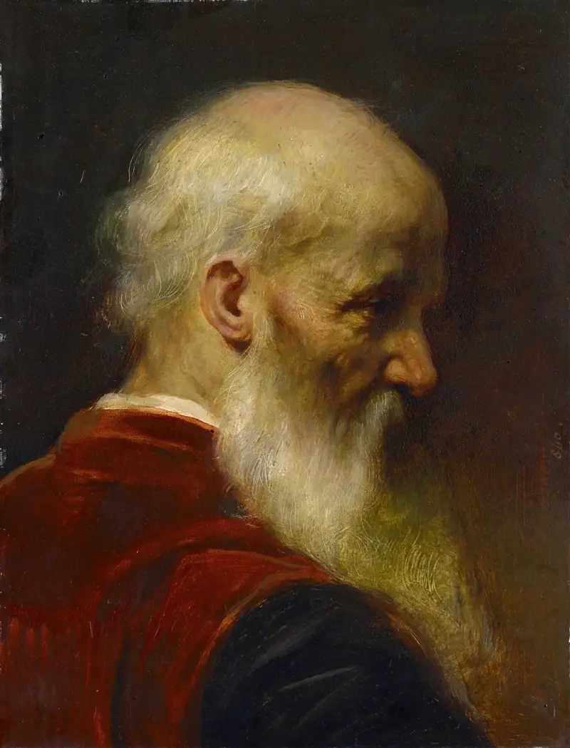 Head Of An Old Man av Jean-Léon Gérôme
