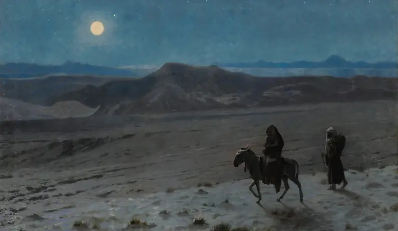 Flykten till Egypten (natt) av Jean-Léon Gérôme