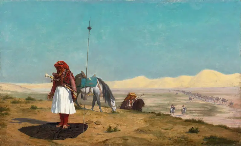 Bönen i öknen av Jean-Léon Gérôme