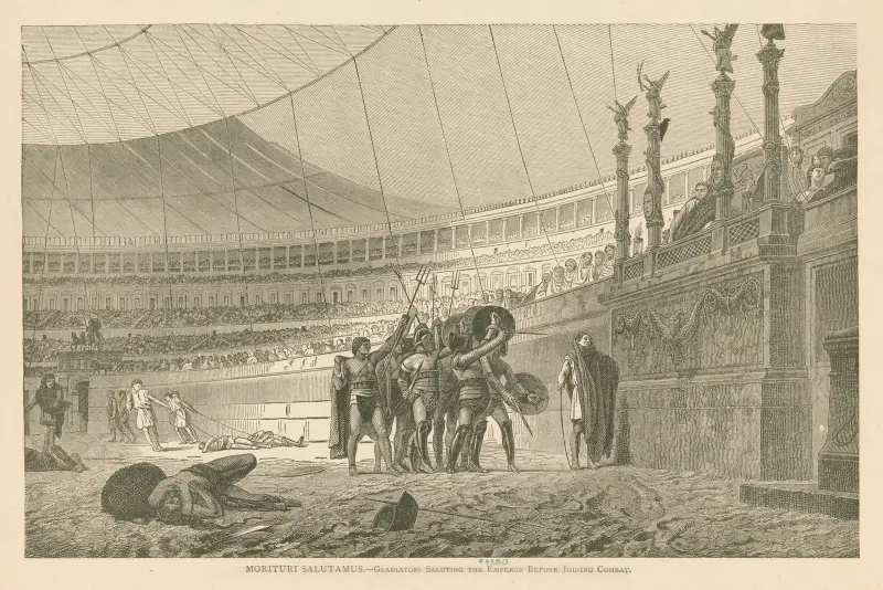 Morituri te salutamus – Gladiatorer hälsar kejsaren före strid av Jean-Léon Gérôme