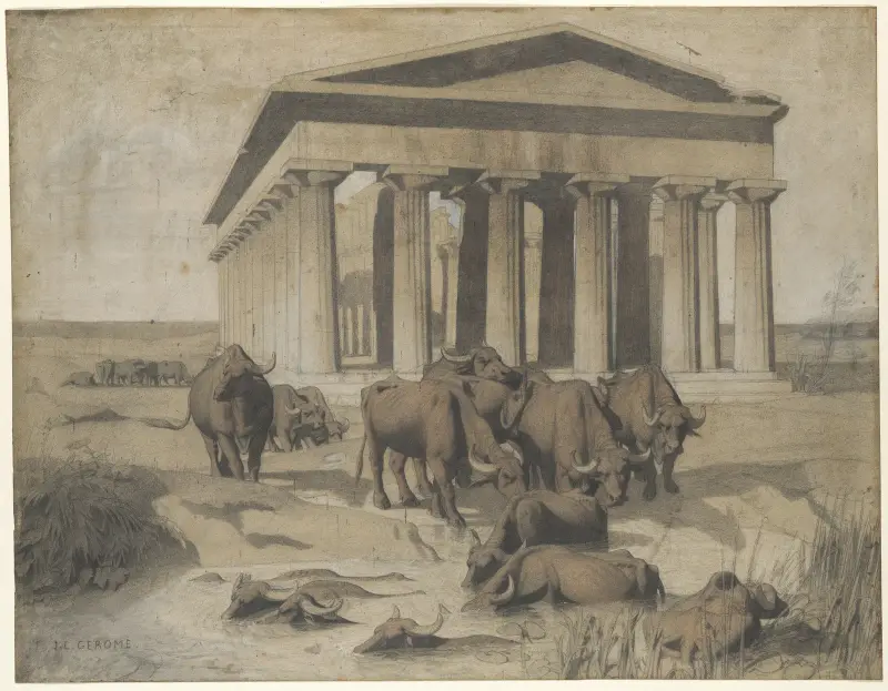 Paestum von Jean-Léon Gérôme