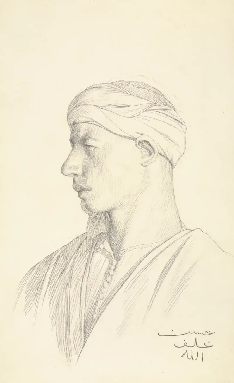 Porträtt av en egyptisk fellah av Jean-Léon Gérôme