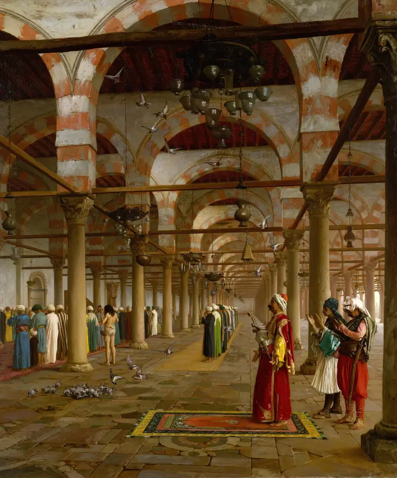 Bön i moskén av Jean-Léon Gérôme