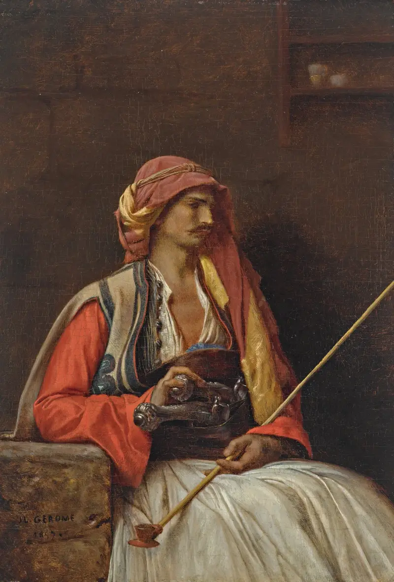 Sedící Arnaut, Jean-Léon Gérôme
